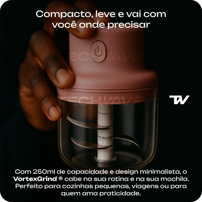 VortexGrind ®: Triturador portátil potente e compacto para sua cozinha
