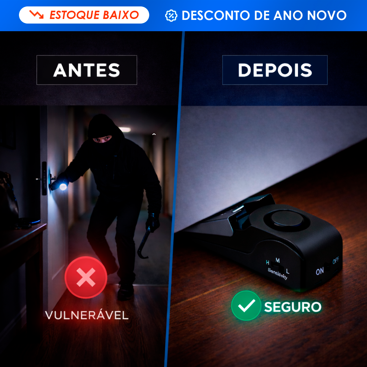 VigiLock™ Alarme Trava-Portas
